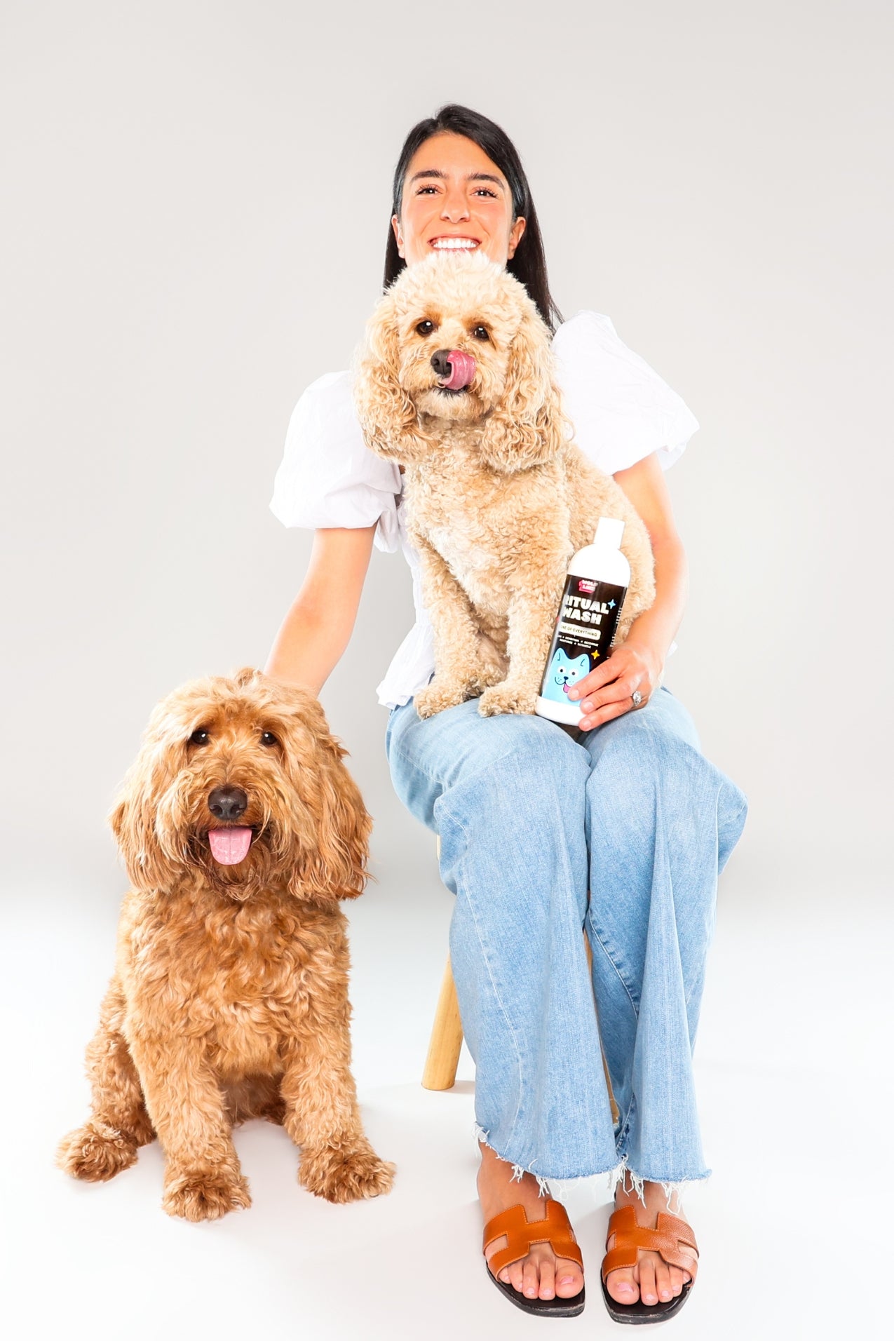 Wolflike dog grooming hair care products. Gentle dog shampoo and conditioner for dogs with sensitive skin. Deodorizing shampoo for dogs with sensitive skin. Wolflike Ritual Wash dog shampoo and conditioner. Clean dog care and grooming products. Ultra gentle, safe for dogs and for humans. Hormone friendly. Vegan and gluten free dog care grooming products. Doodle grooming products.